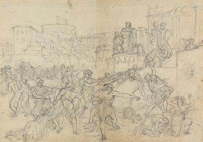 Schets van Goten die Rome binnenkomen, uit Shakespeare