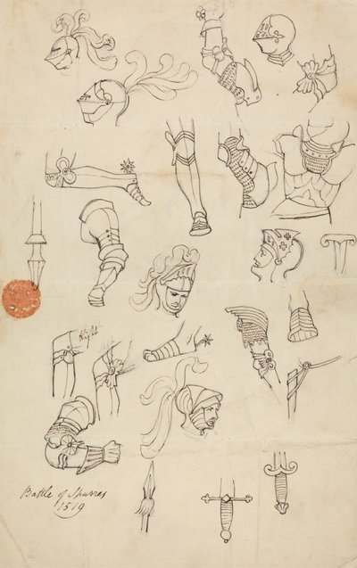 Studies voor Pantser door Robert Smirke