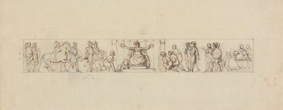 Studie voor een Reliëf met Romaanse Figuren door Robert Smirke