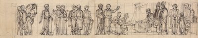 Studie van ridders, eer betuigend aan de koning door Robert Smirke