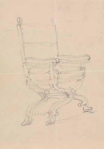 Studie van een stoel door Robert Smirke