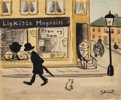 Lijkkistmagazijn door Robert Storm Petersen