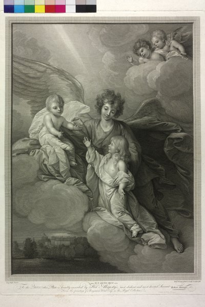 Apotheose van de overleden kinderen van koning George III van Engeland en zijn vrouw koningin Charlotte door Robert Strange