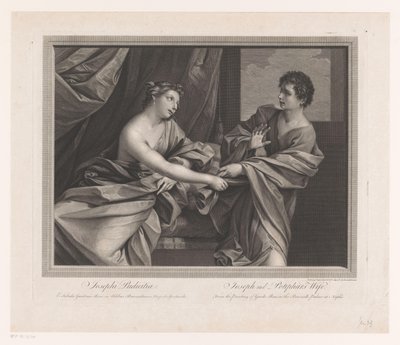 Jozef en de vrouw van Potifar door Robert Strange