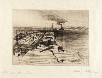 Een tocht over de Hudson-rivier door Robert Swain Gifford