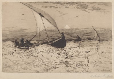 Napolitaanse vissersboten keren terug naar huis door Robert Swain Gifford