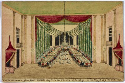 Het vermaak gegeven aan C. Forbes esquire in het theater in Bombay op de avond van 16 oktober 1811 door Robert Temple
