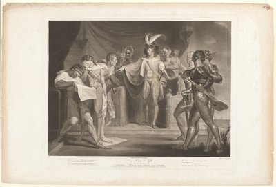 Koning Hendrik veroordeelt Cambridge, Scroop en Northumberland door Robert Thew