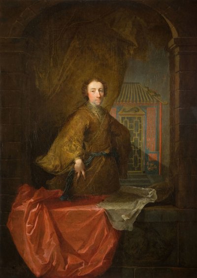 Portret van Richard Dicky Bateman, 1741 door Robert Tournieres