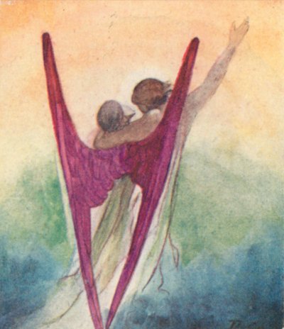 Illustratie voor The Dream Of Gerontius door Kardinaal Newman door Robert Traill Rose