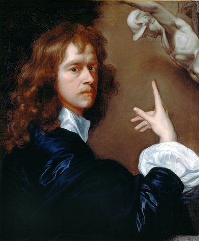 Zelfportret, ca. 1640-1650 door Robert Walker
