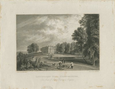 Biddulph - Knypersley Hall [nieuw]: staalgravure, nd [?19e eeuw] door Robert Wallis