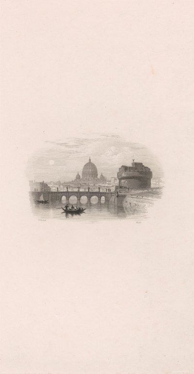 Rome, Kasteel van St. Angelo (vignet) door Robert Wallis
