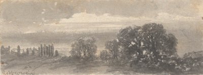 Landschap - Bomen door Robert Walter Weir