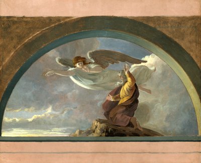 Mozes bekijkt het beloofde land, ca. 1860-1865 door Robert Walter Weir