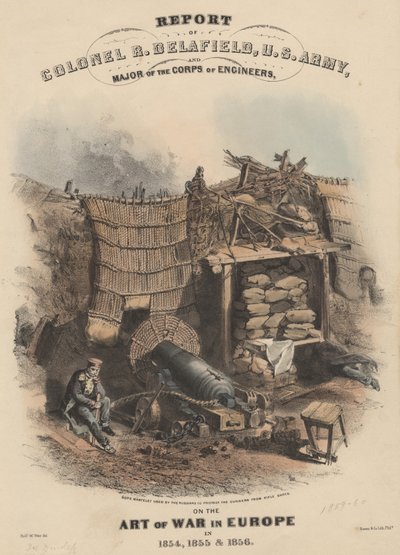 Verslag van kolonel R. Delafield, U.S. Army, en majoor van het Corps of Engineers, over de kunst van oorlog in Europa in 1854, 1855 en 1856, litho door Bowen en Co., 1860 door Robert Walter Weir
