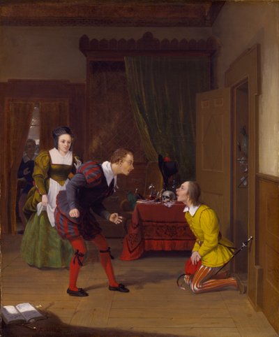 De vrolijke vrouwtjes van Windsor: Dr. Caius, Simple en Dame Quickly door Robert Walter Weir