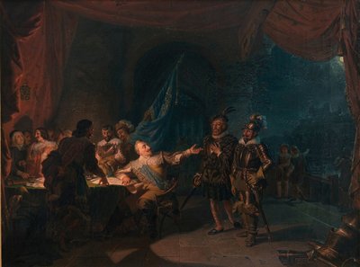 Gustav II Adolf van Zweden in Würzburg door Robert Wilhelm Ekman