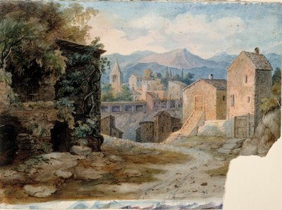 Italiaans bergstadje door Robert Wilhelm Ekman