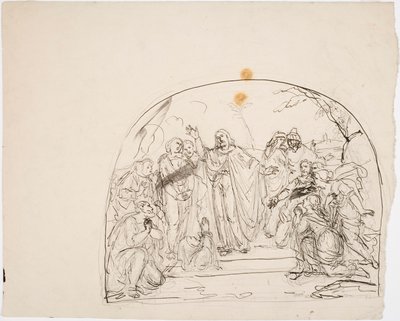 Christus wekt de doden op door Robert Wilhelm Ekman
