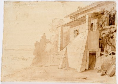 Landschap, Grottaferrata door Robert Wilhelm Ekman