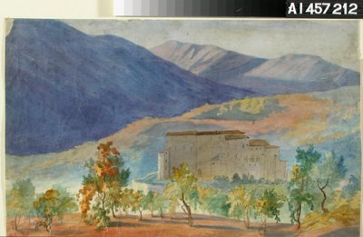 Subiaco, Kasteel Abbaziale door Robert Wilhelm Ekman