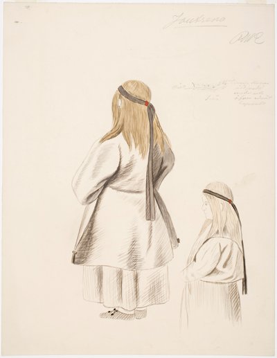 Boerin en meisje uit Joutseno door Robert Wilhelm Ekman
