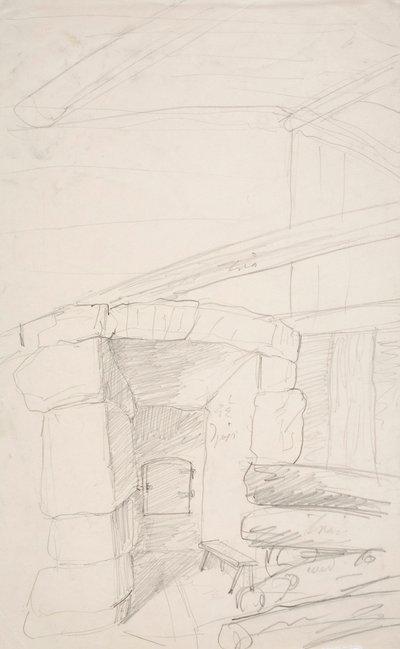 Boerenhuisje door Robert Wilhelm Ekman