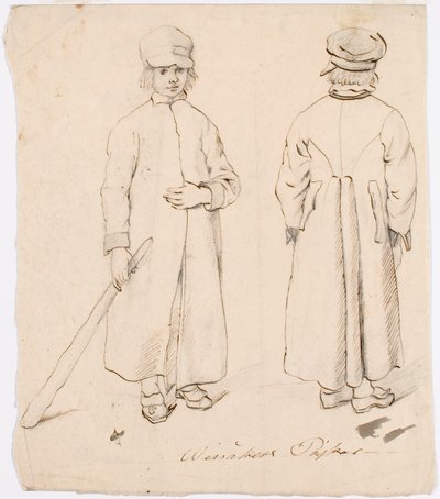 Winaker jongen in folkloristische klederdracht door Robert Wilhelm Ekman