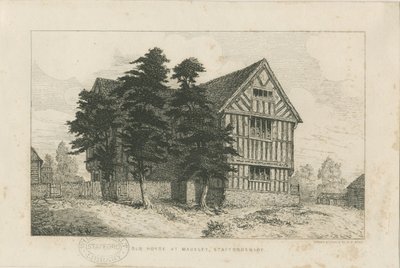 Madeley - Oud Huis: ets, nd [1804-1875] (prent) door Robert William Buss