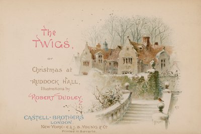 Illustratie voor The Twigs of Kerstmis in Ruddock Hall door Robert after Dudley