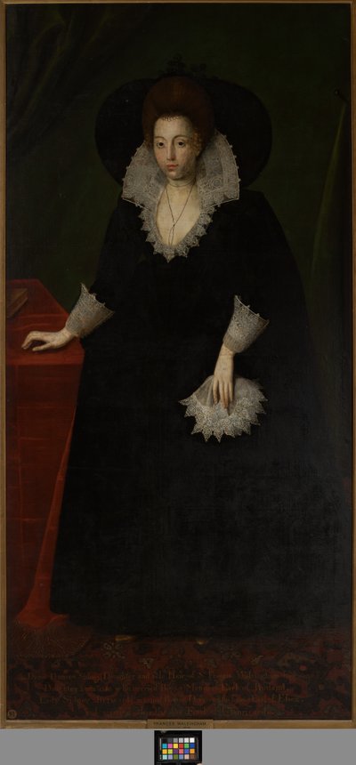 Frances Walsingham, vrouw van Sir Philip Sidney, c.1570-1632 door Robert the Elder (attr. to) Peake