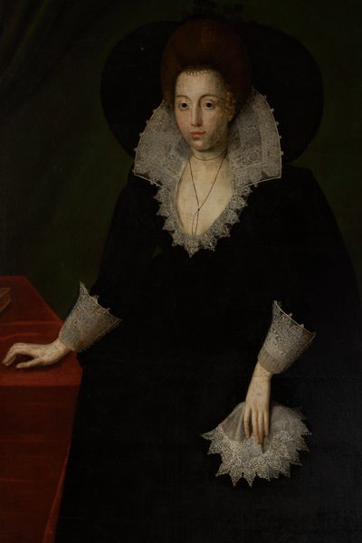 Frances Walsingham, vrouw van Sir Philip Sidney, c.1570-1632 door Robert the Elder (attr. to) Peake