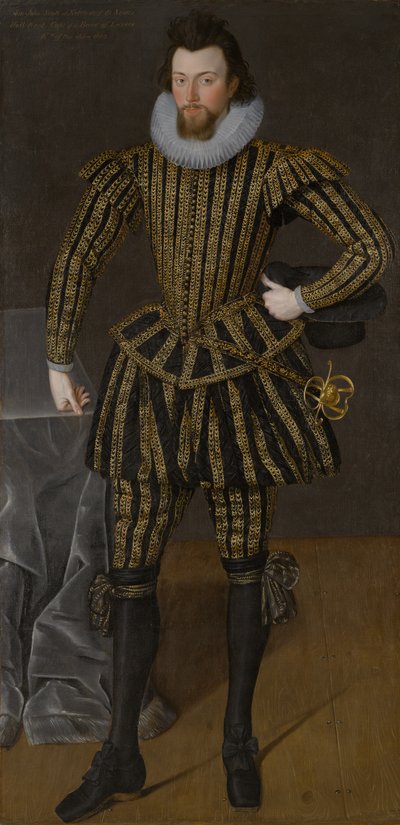 Portret van een man, waarschijnlijk Sir John Scott (1564-1616), circa 1600-1605 door Robert the Elder Peake