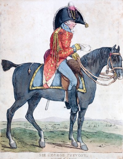 Sir George Prevost, Britse soldaat en koloniaal bestuurder, Gouverneur-Generaal van Canada door Robert the younger Dighton