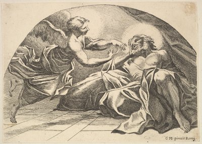 Engel verschijnt aan Petrus in de gevangenis, 1680-1743 door Robert van Audenaerde