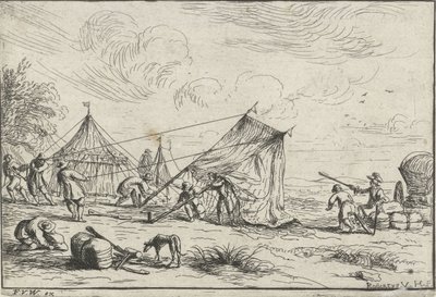 Opzetten van een tent door Robert van den Hoecke