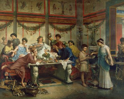 Een Romeins feest Saturnalia, tweede helft van de 19e eeuw door Roberto Bompiani