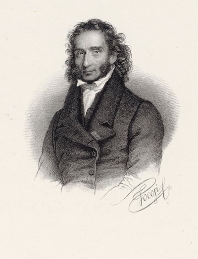 Portret van Niccolò Paganini 1782-1840, 1830 door Roberto Focosi