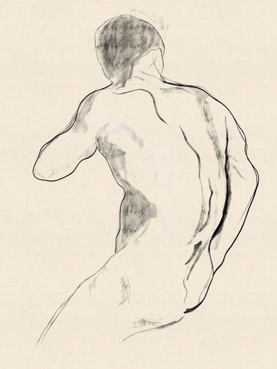 Krachtige mannelijke figuurstudie door Roberto Moro