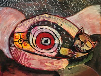 Zoete dromen, c.2019 (gouache op papier) door Roberto Munguia