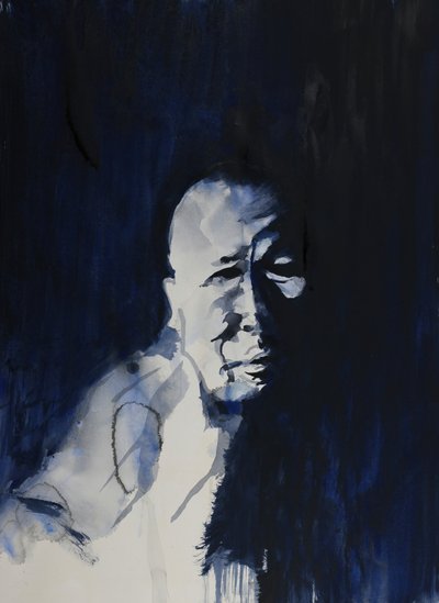 Man in de blauwe schaduw door RodMacIver