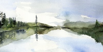 Rustige weerspiegeling in het meer door RodMacIver