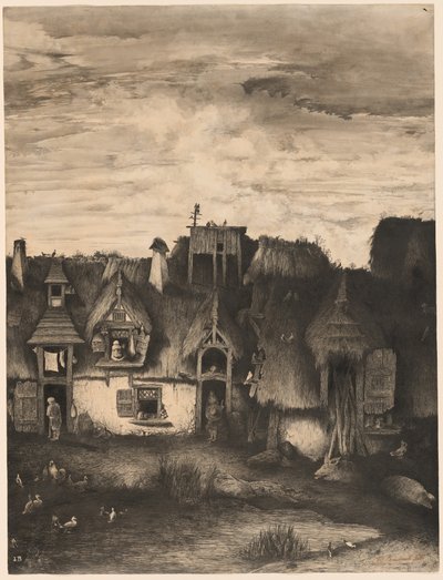 Fantasieboerderij door Rodolphe Bresdin