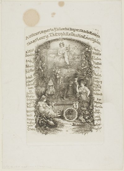 Frontispice voor de Revue Fantaisiste door Rodolphe Bresdin