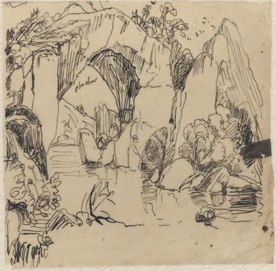 Landschap door Rodolphe Bresdin