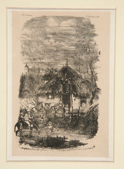 Boerderijpaviljoen uit La Revue fantaisiste door Rodolphe Bresdin