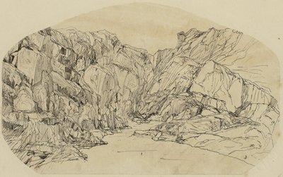 Stoom in een kloof door Rodolphe Bresdin