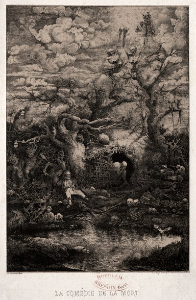 De komedie van de dood, 1854 door Rodolphe Bresdin