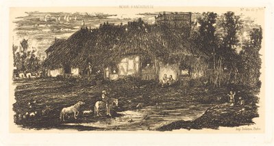 Het Boerenhof door Rodolphe Bresdin